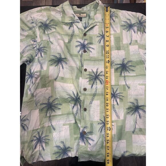 Tommy Bahama Men’s Hawaiian Shirt Size XL Green Palm Silk Beach Relax Island - Picture 9 of 9